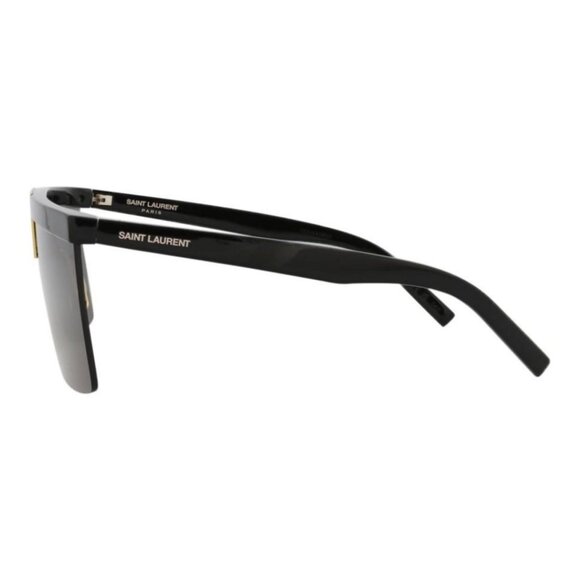 Saint Laurent Womens Shield/Wrap Black Black Black Fashion Designer Eyewear - Picture 3 of 4